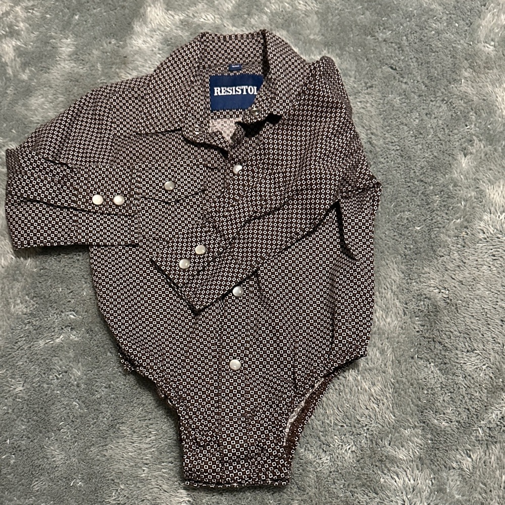 Resistol Black and White Kids Bodysuit
